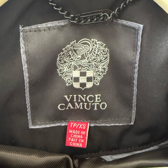 Vince Camuto Black Utility Trench Winter Parka Jacket Hood Coat Women size XS/S - Picture 6 of 13